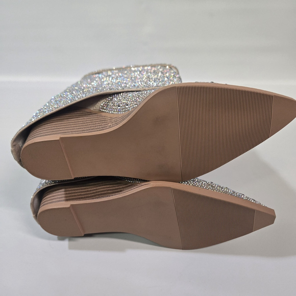 Madden Girl Joe Rhinestone Western Wedge Booties Silver Multi Size 8 NIB - Picture 8 of 13